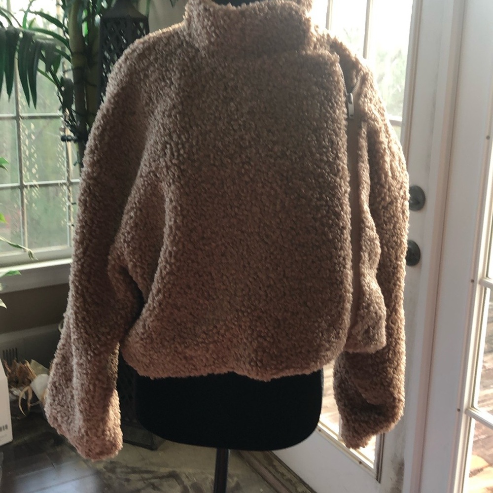 French Connection Warm Brown Teddy Jacket